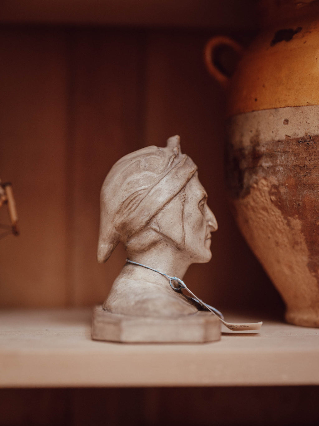 Italian Plaster Bust of Dante Alighieri