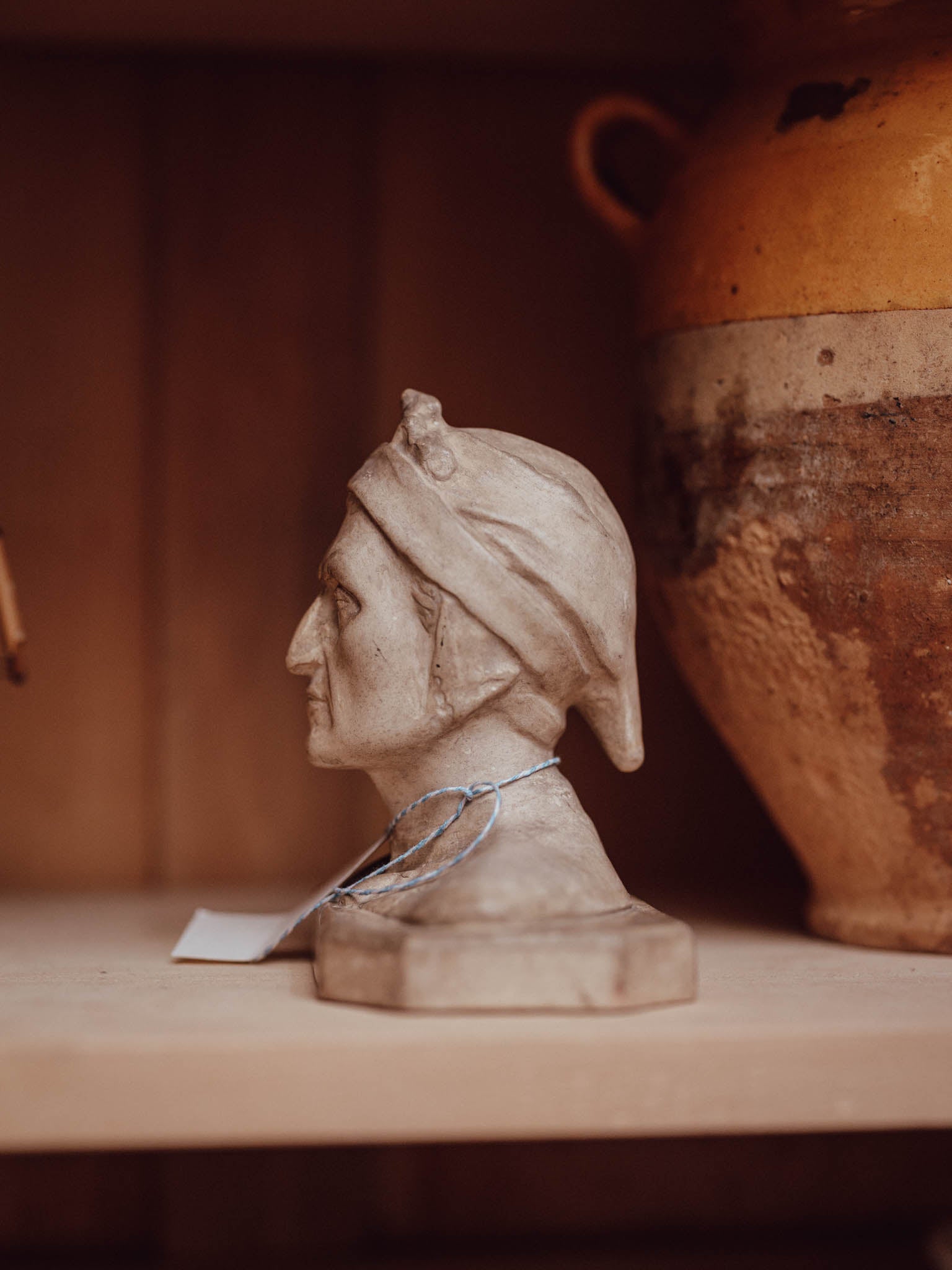 Italian Plaster Bust of Dante Alighieri