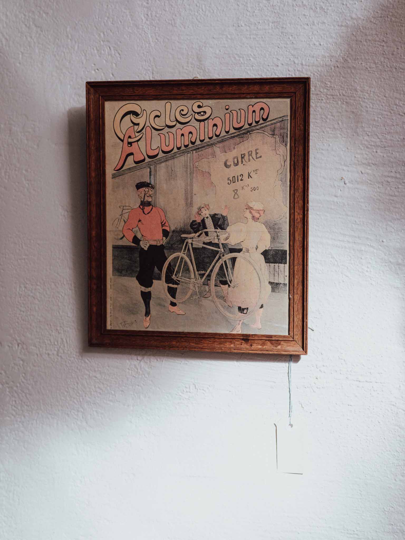 Framed ‘Cycles Aluminium’ Vintage Cycling Print