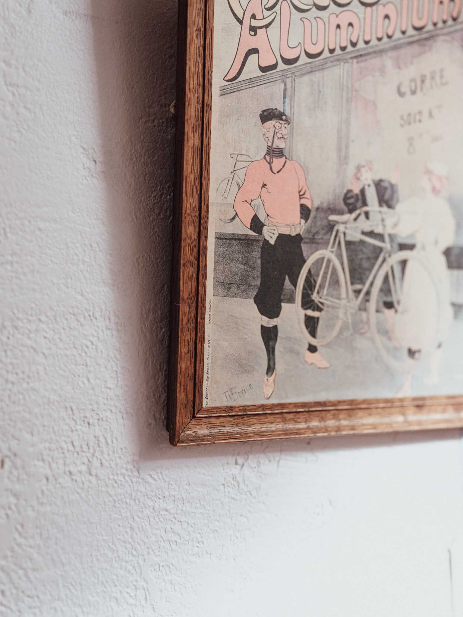Framed ‘Cycles Aluminium’ Vintage Cycling Print