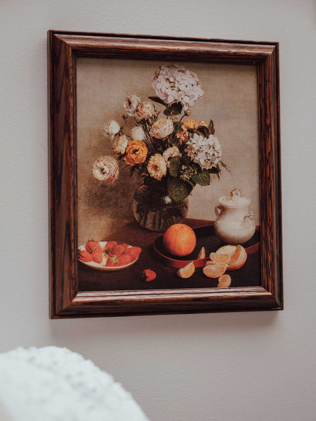 Henri Fantin-Latour Still Life Vase Of Hydrangeas And Ranunculus Framed Print