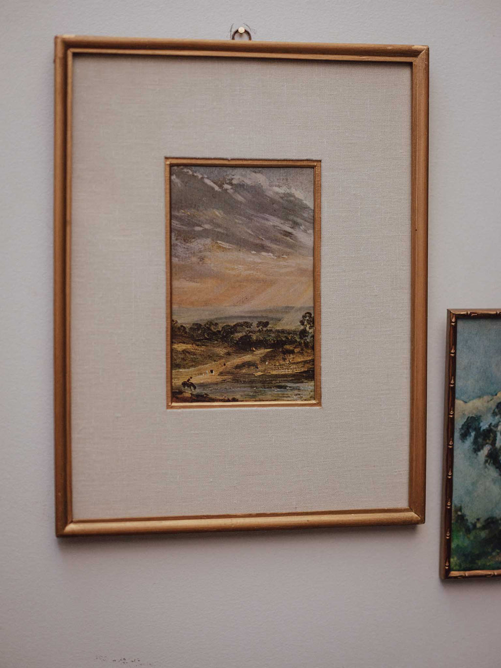 Framed Constable Branch Hill Pond Print in Vintage Gilt Frame