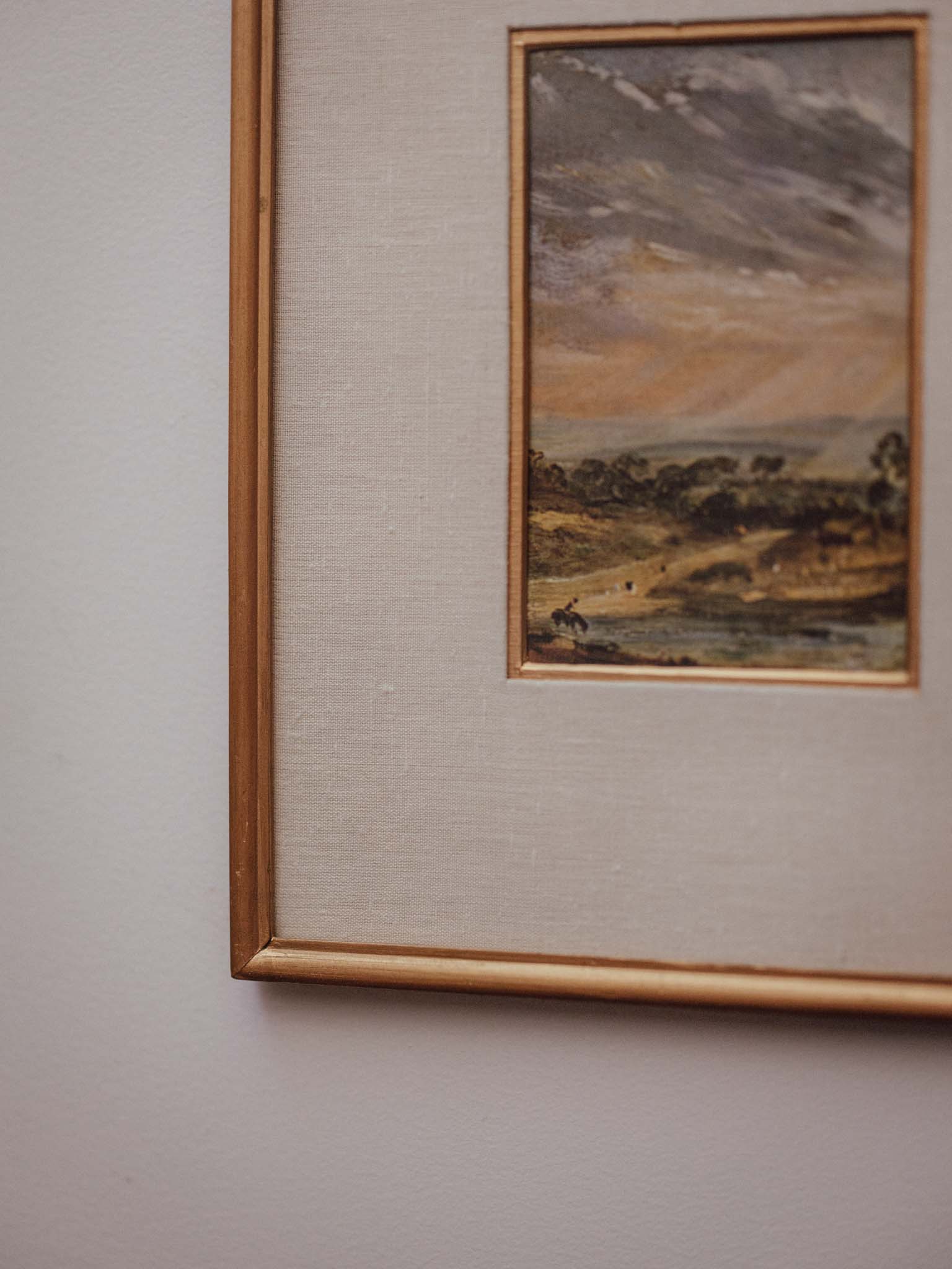 Framed Constable Branch Hill Pond Print in Vintage Gilt Frame