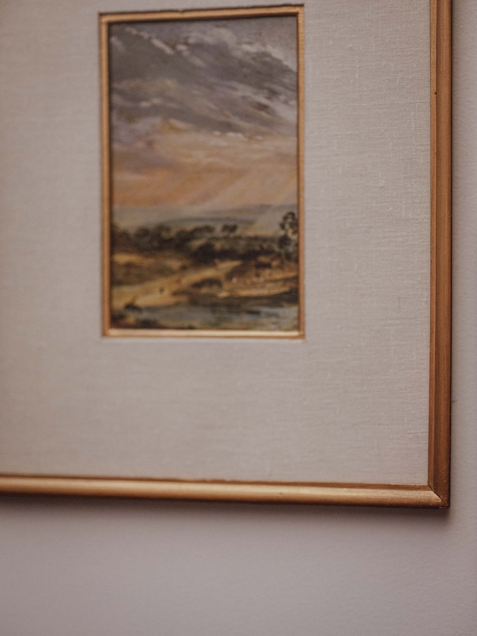 Framed Constable Branch Hill Pond Print in Vintage Gilt Frame