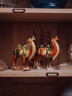 Pair of Sancai Glaze Ceramic Camels