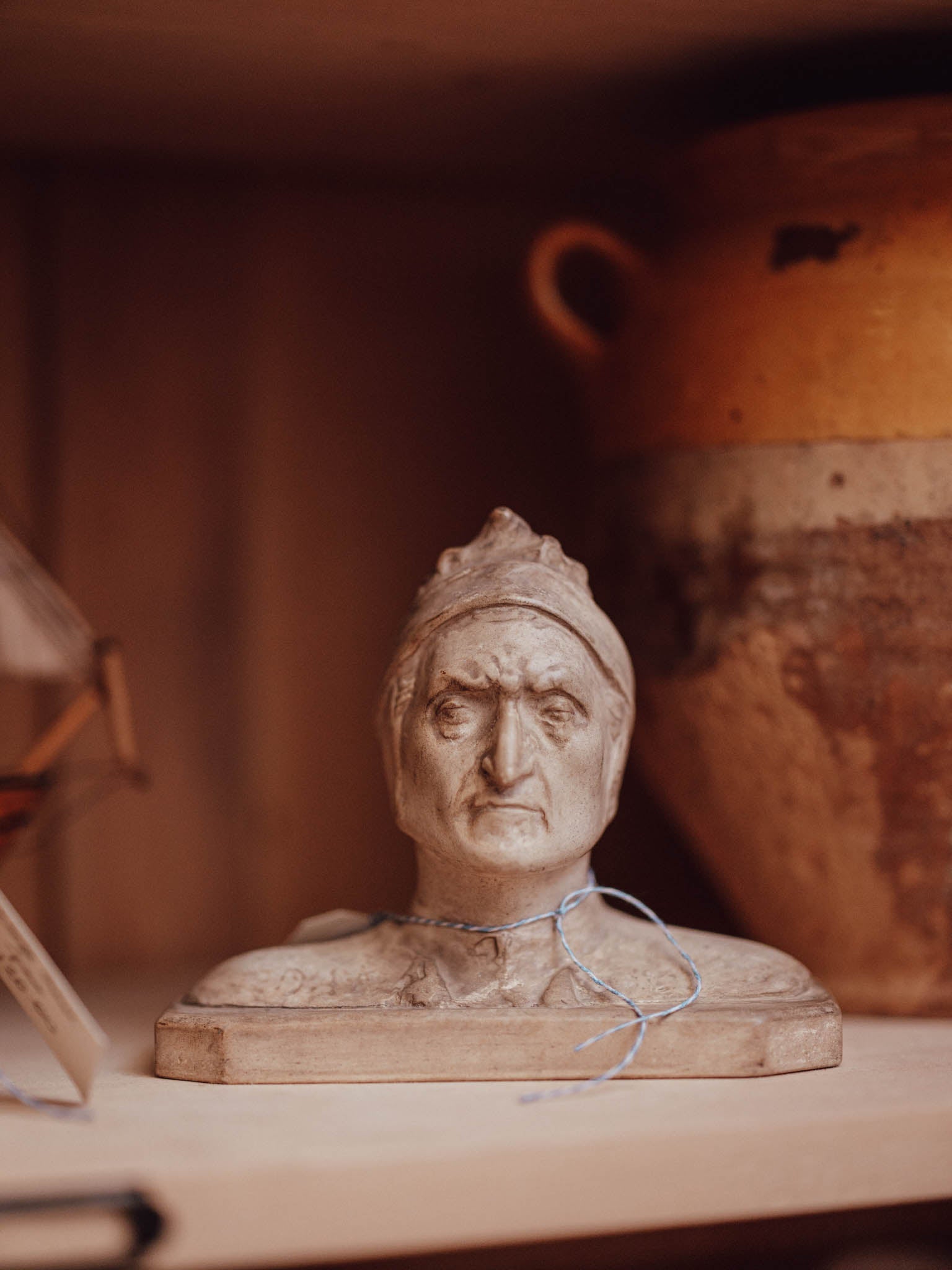 Italian Plaster Bust of Dante Alighieri