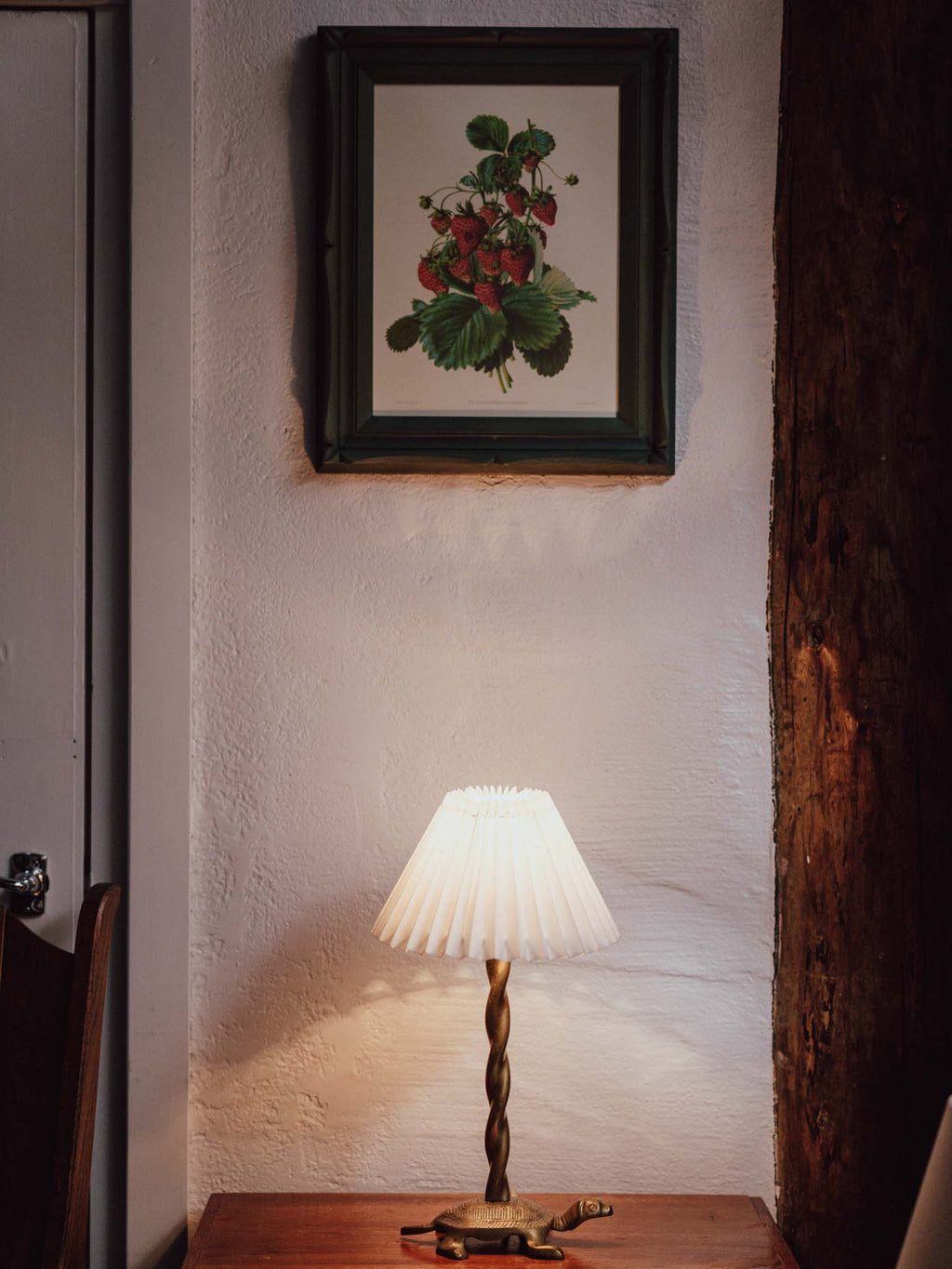 Vintage Brass Turtle Table Lamp