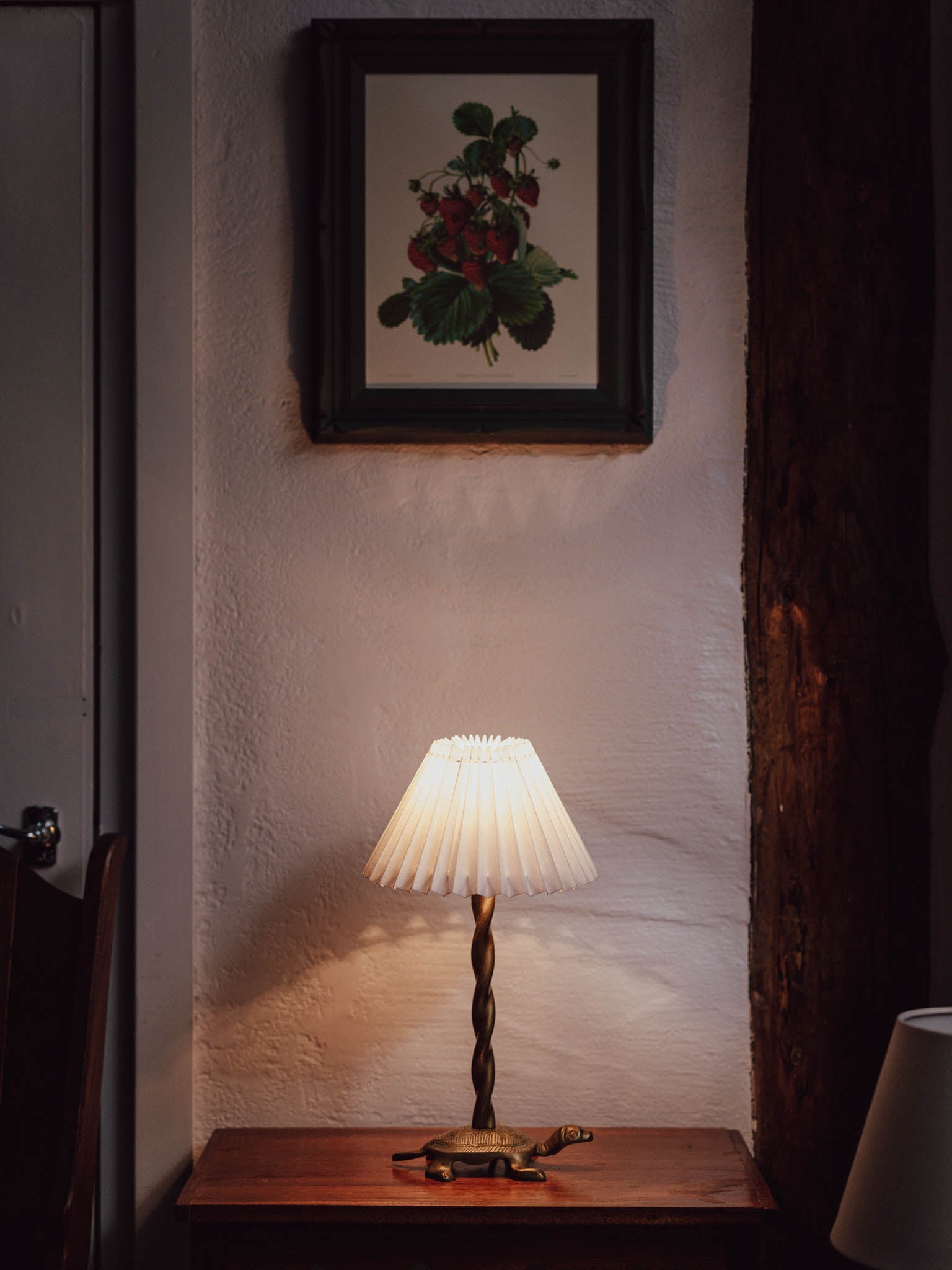 Vintage Brass Turtle Table Lamp