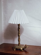 Vintage Brass Turtle Table Lamp