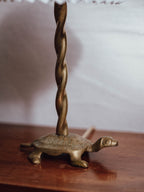 Vintage Brass Turtle Table Lamp