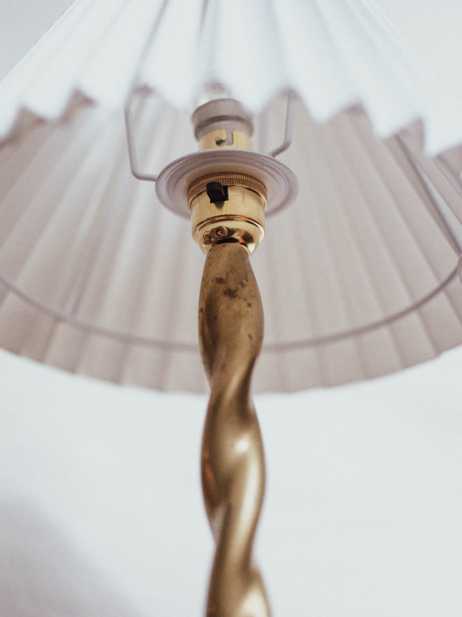 Vintage Brass Turtle Table Lamp