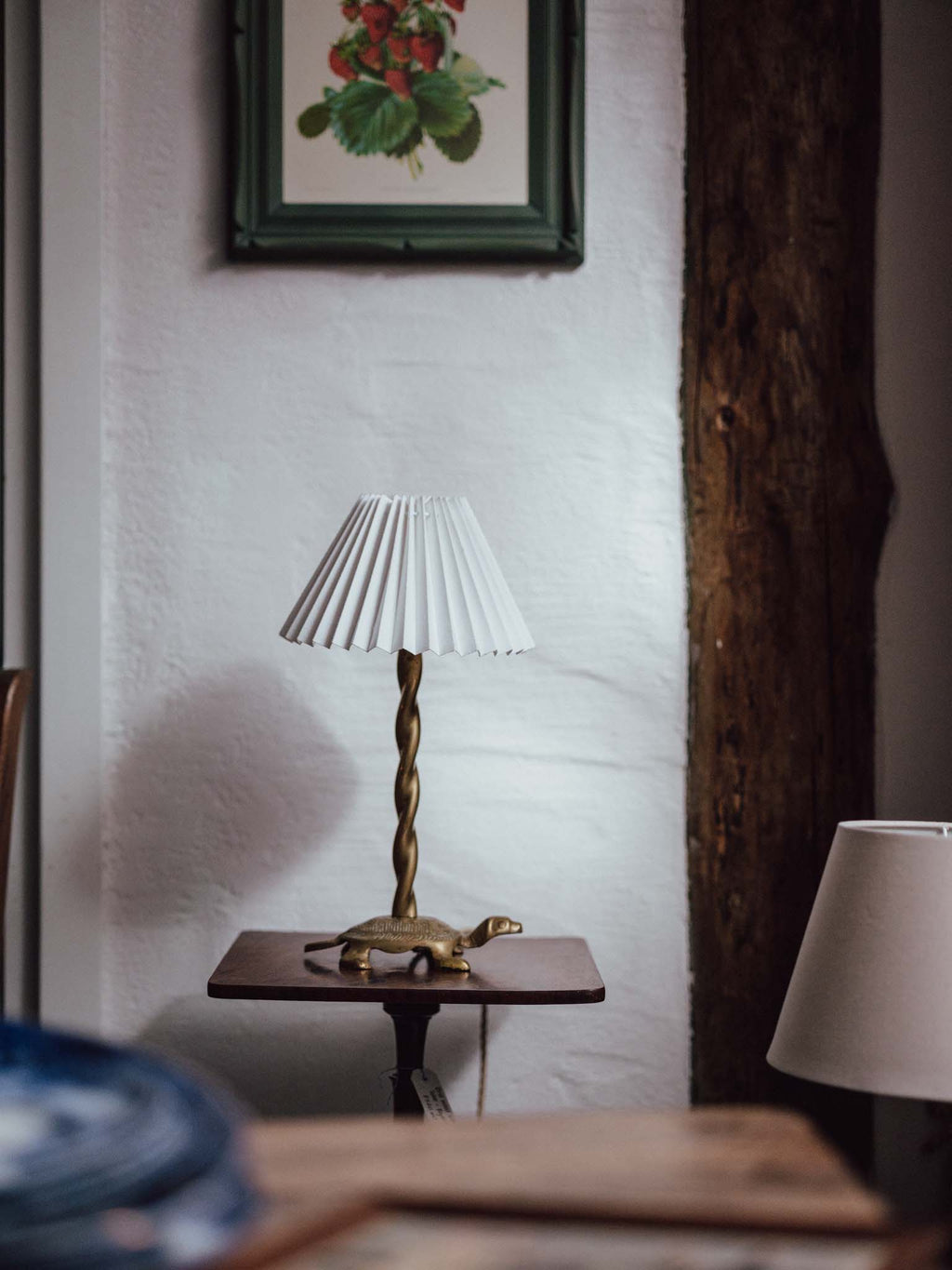 Vintage Brass Turtle Table Lamp