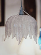 Swedish Vintage Textured Glass Pendant Shade