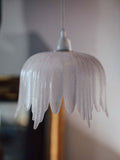 Swedish Vintage Textured Glass Pendant Shade