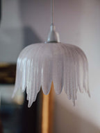 Swedish Vintage Textured Glass Pendant Shade