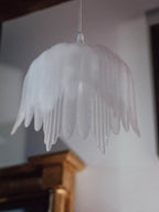 Swedish Vintage Textured Glass Pendant Shade