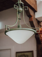 Pair of Vintage Italian Brass Pendant Lights with Verdigris Finish