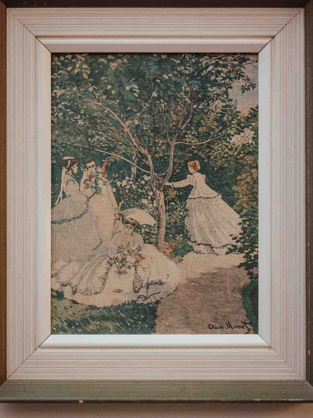 Framed Monet Silk Print - Women in the Garden