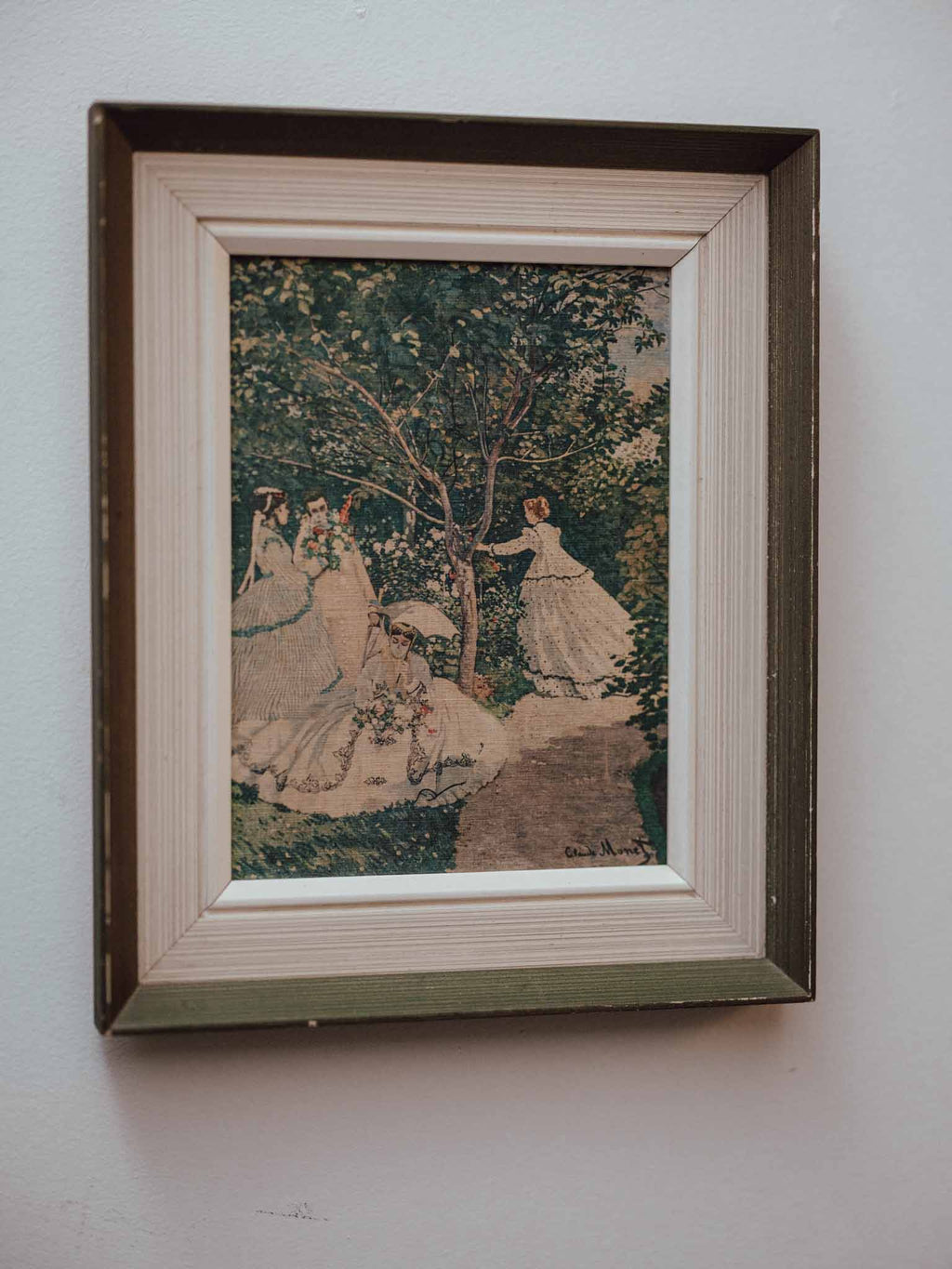 Framed Monet Silk Print - Women in the Garden