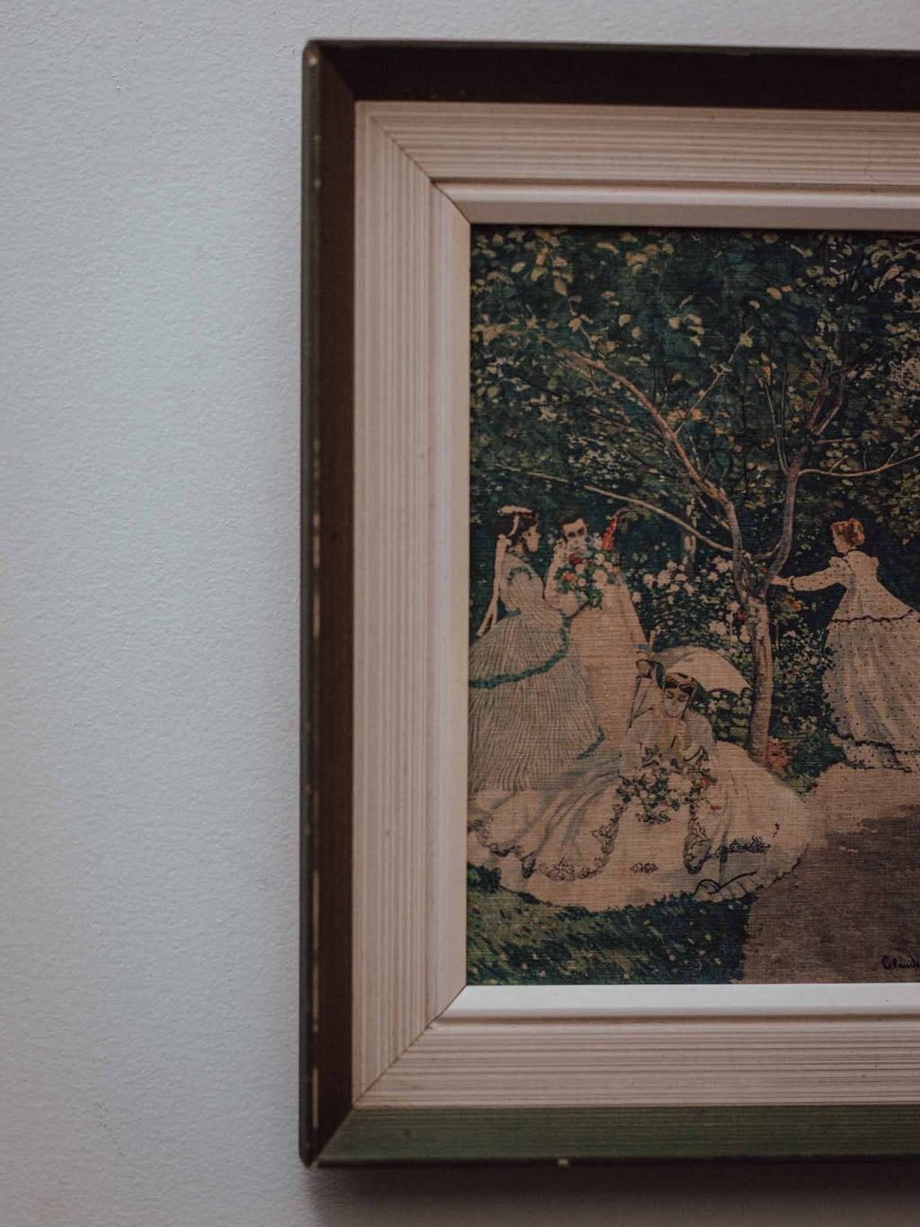 Framed Monet Silk Print - Women in the Garden