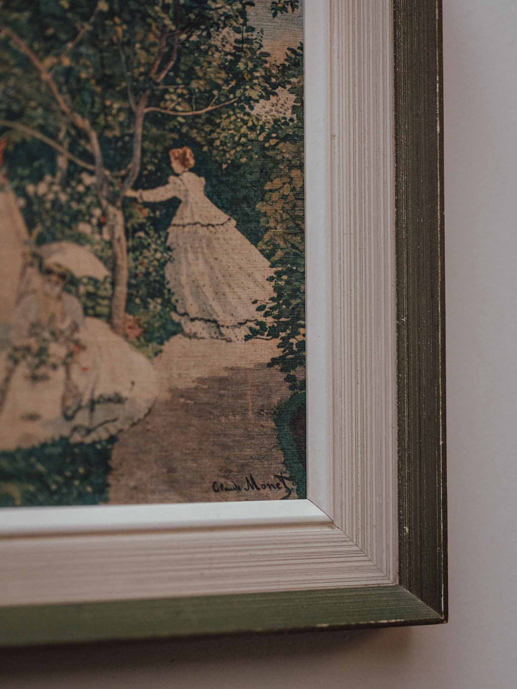 Framed Monet Silk Print - Women in the Garden