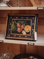 Hand Painted Vintage Fruit Tray with Handles