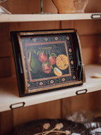 Hand Painted Vintage Fruit Tray with Handles