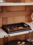 Hand Painted Vintage Fruit Tray with Handles
