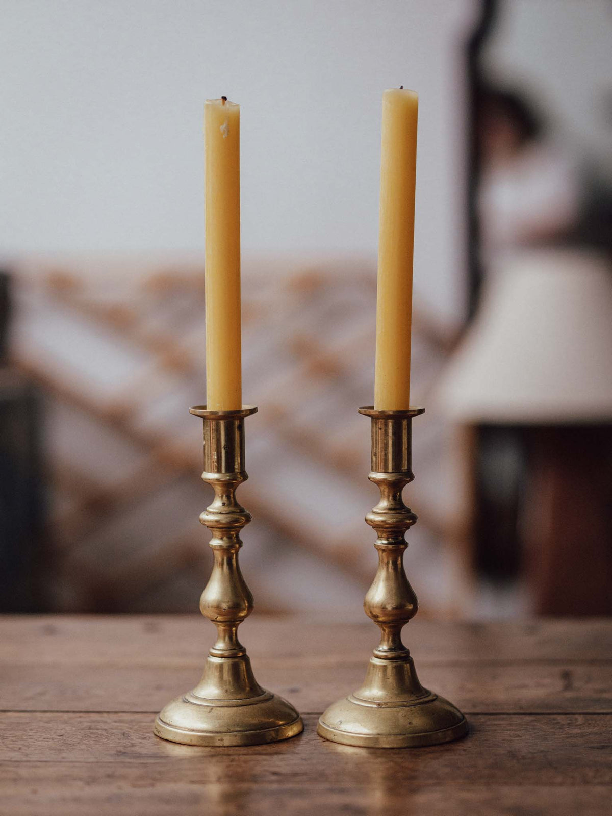 Pair of Vintage Brass Candlesticks