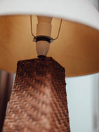 Vintage Woven Cane Table Lamp