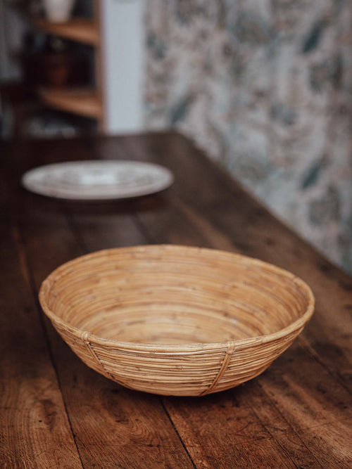 Coiled Cane Bowl