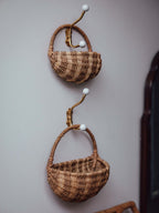 Pair of Vintage Woven Baskets