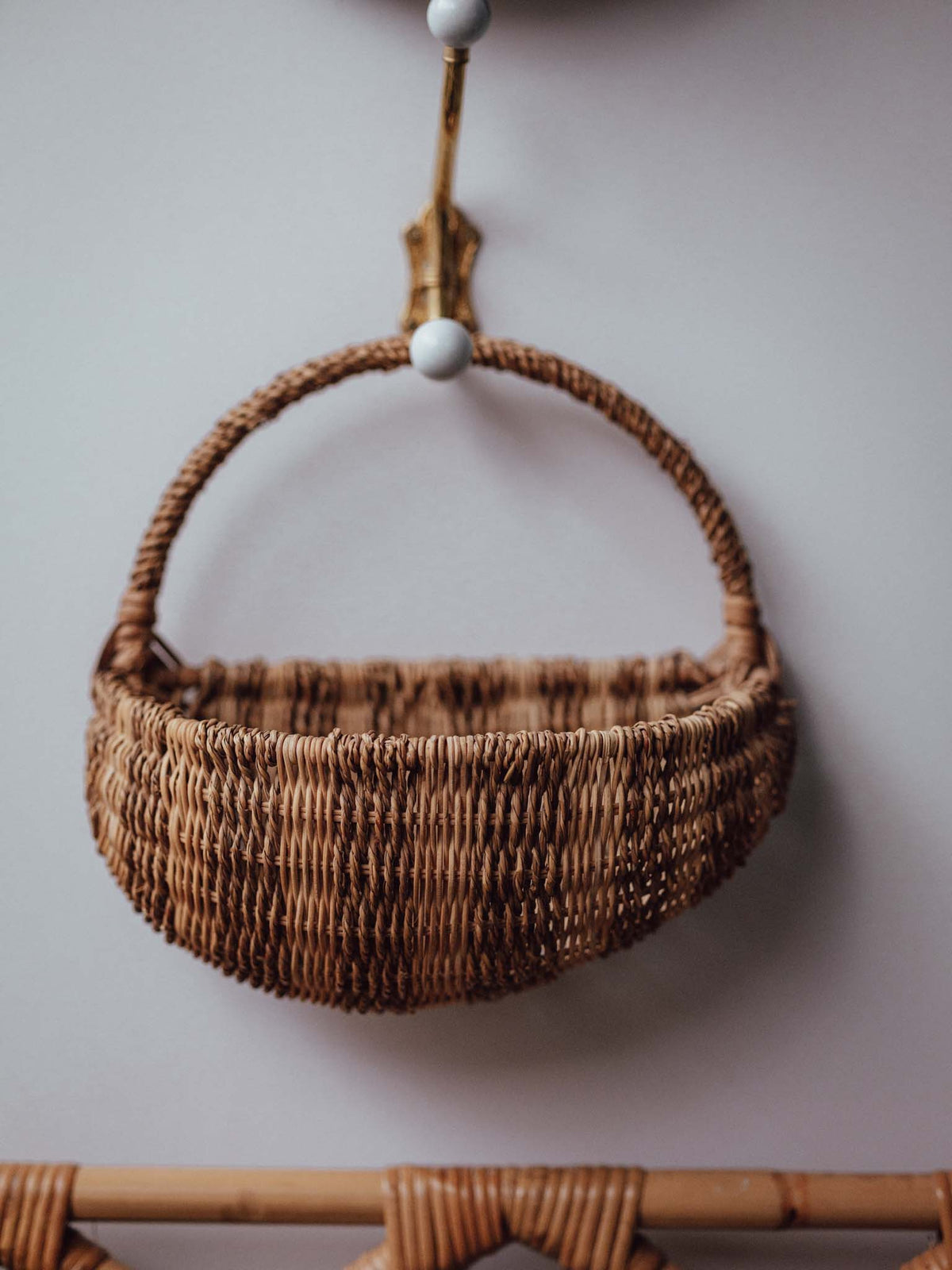 Pair of Vintage Woven Baskets