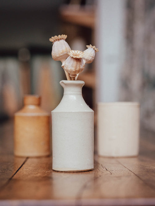Glazed Stoneware Spout Bottle