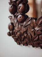 Vintage Carved Kauri Fruit and Vine Mirror