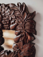Vintage Carved Kauri Fruit and Vine Mirror
