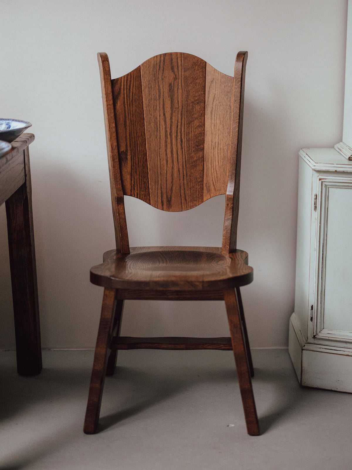 Brutalist Oak Side Chairs