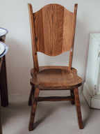 Brutalist Oak Side Chairs