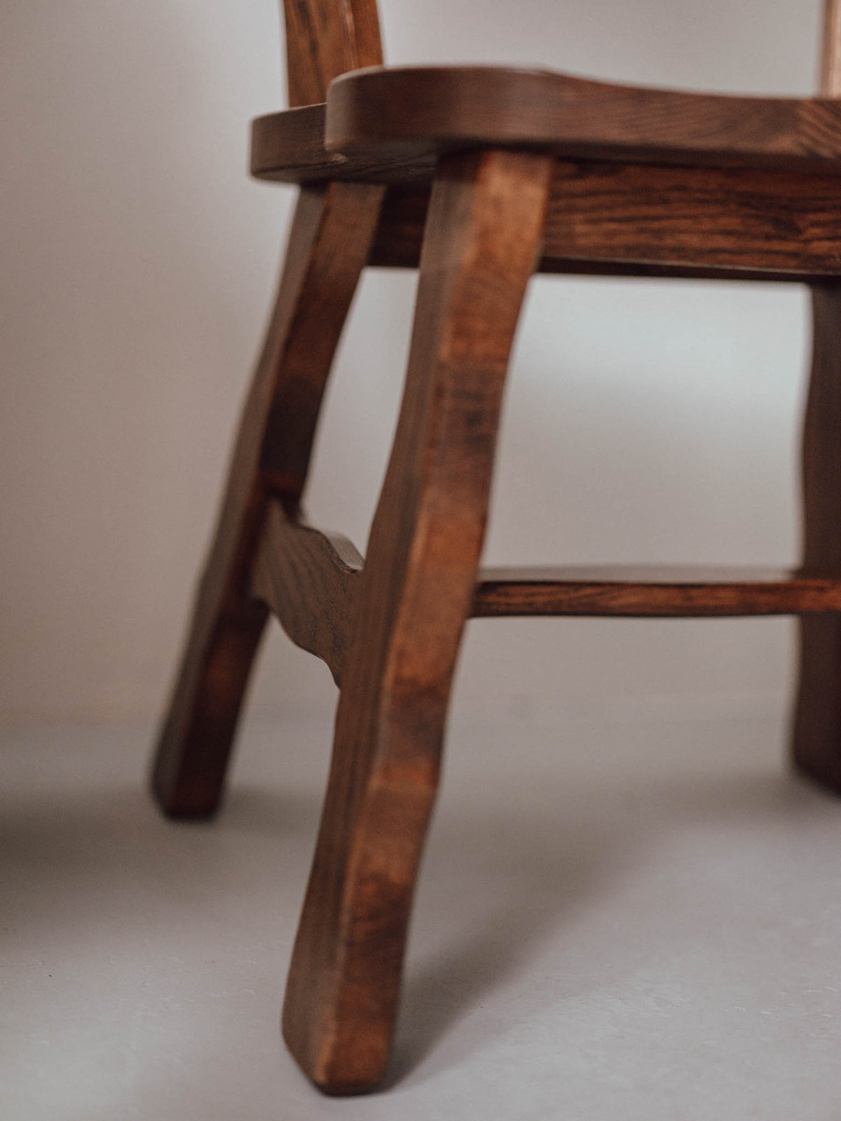 Brutalist Oak Side Chairs