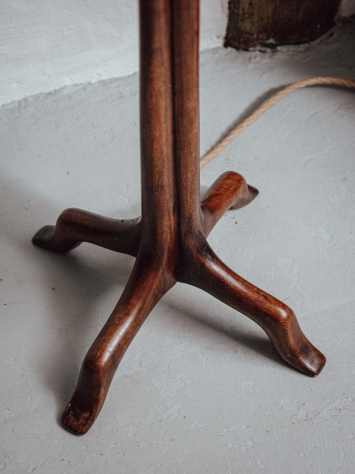 Handmade Standard Lamp with Copper Wire Shade