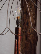 Handmade Standard Lamp with Copper Wire Shade