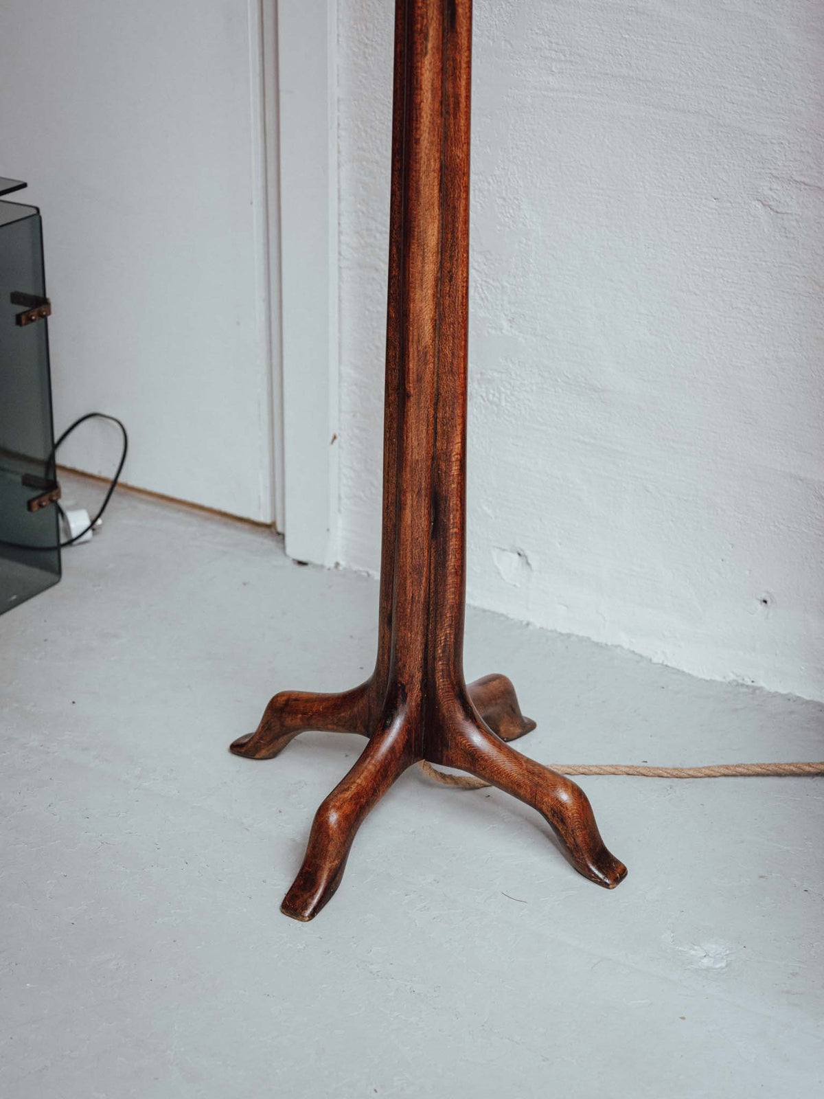 Handmade Standard Lamp with Copper Wire Shade