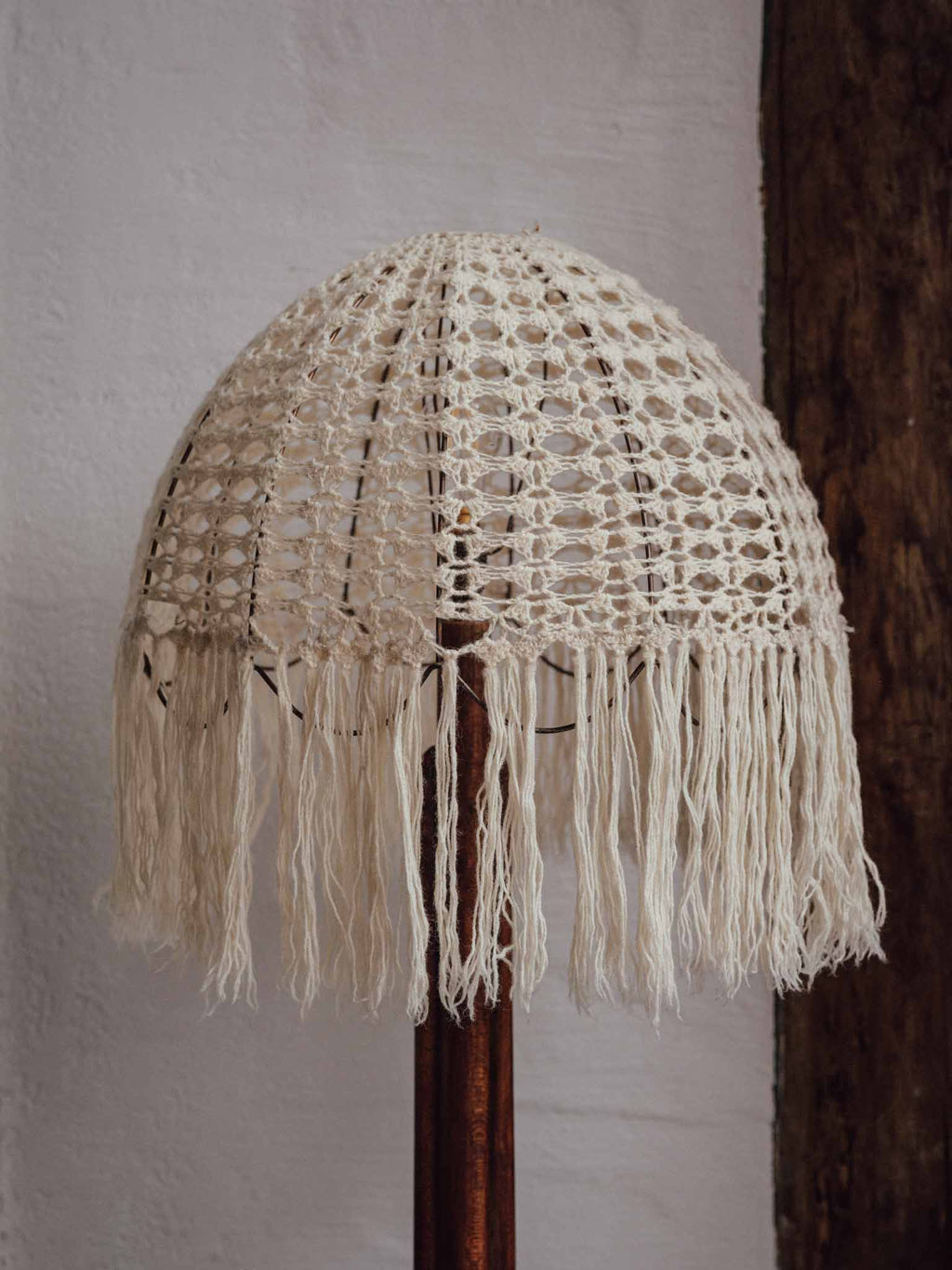 Handmade Standard Lamp with Copper Wire Shade