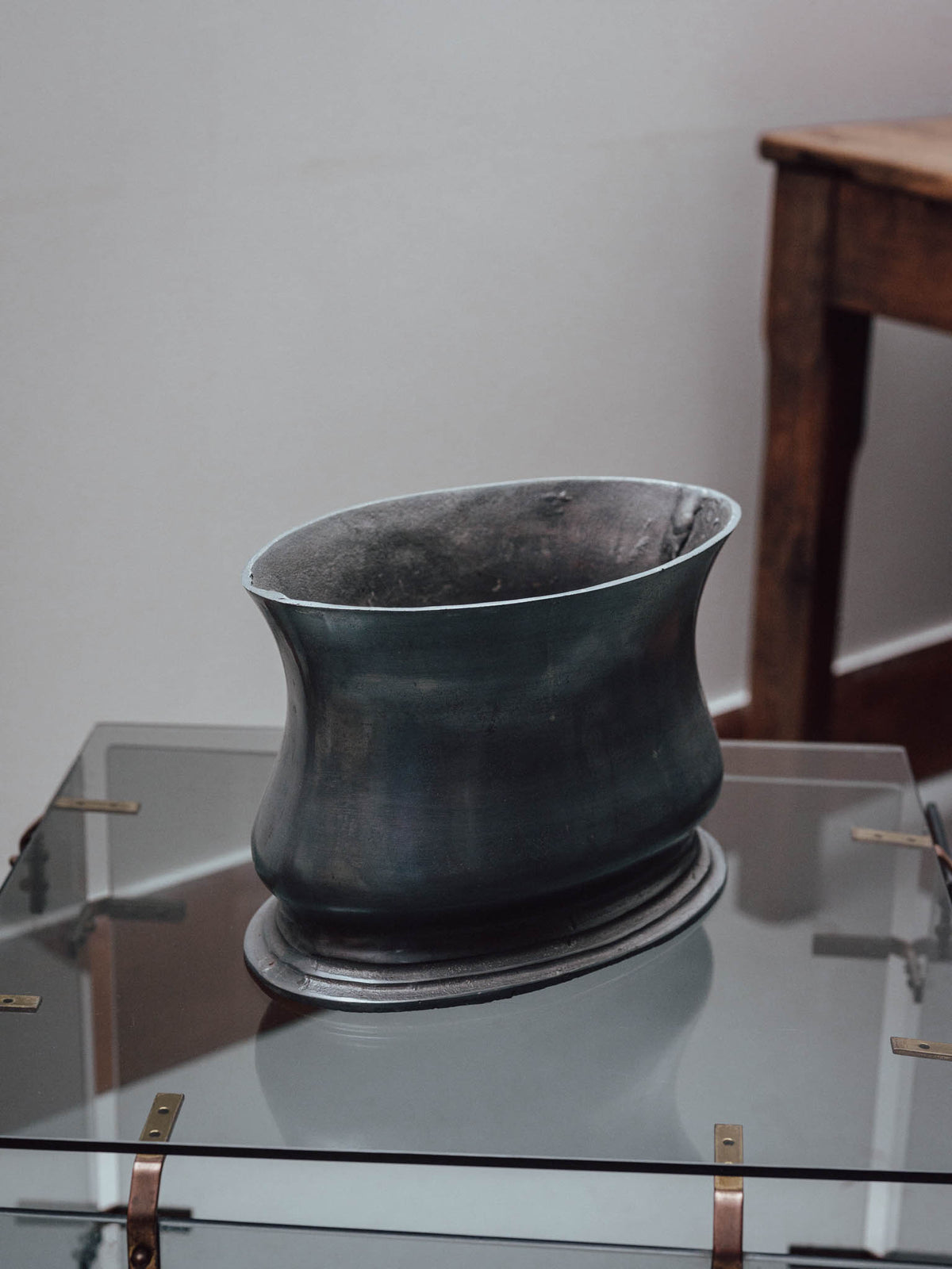 Large Oval Metal Planter
