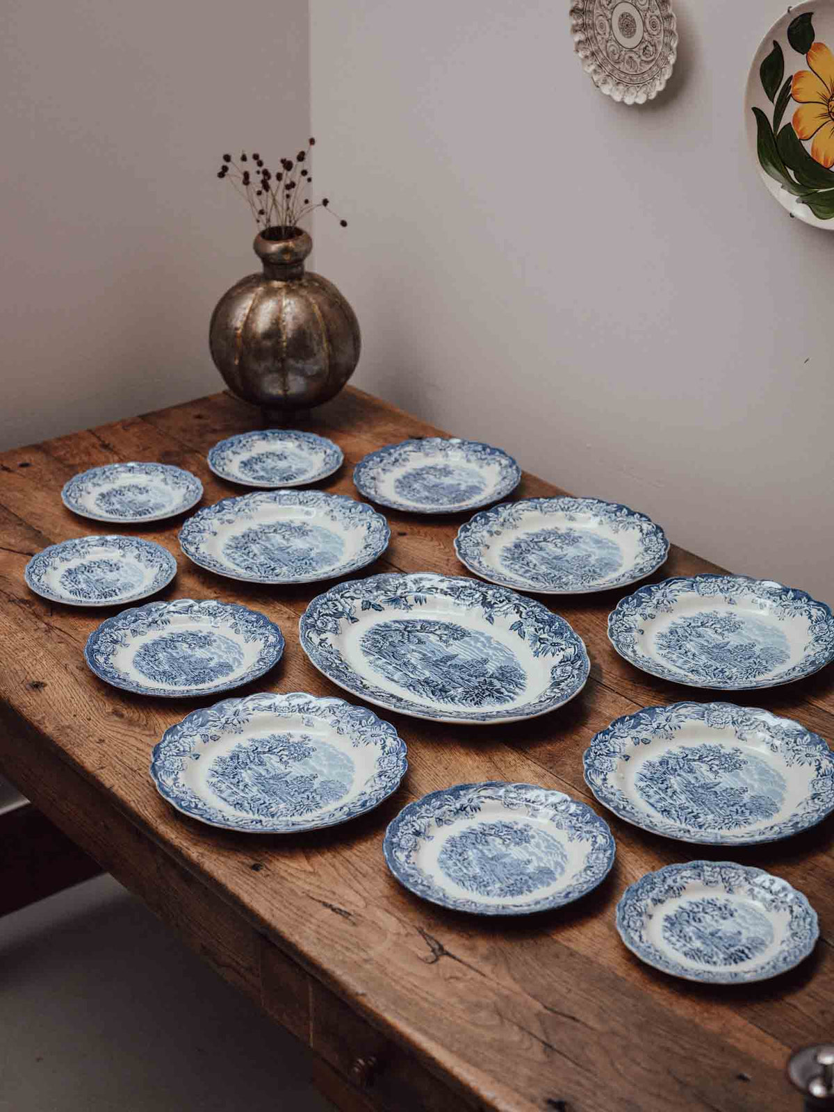 Ridgway Woburn Blue and White Dinner Plate