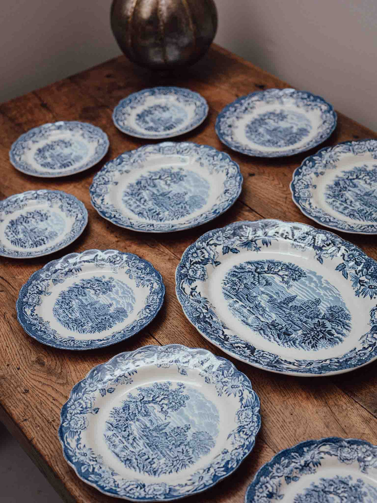 Ridgway Woburn Blue and White Dinner Plate