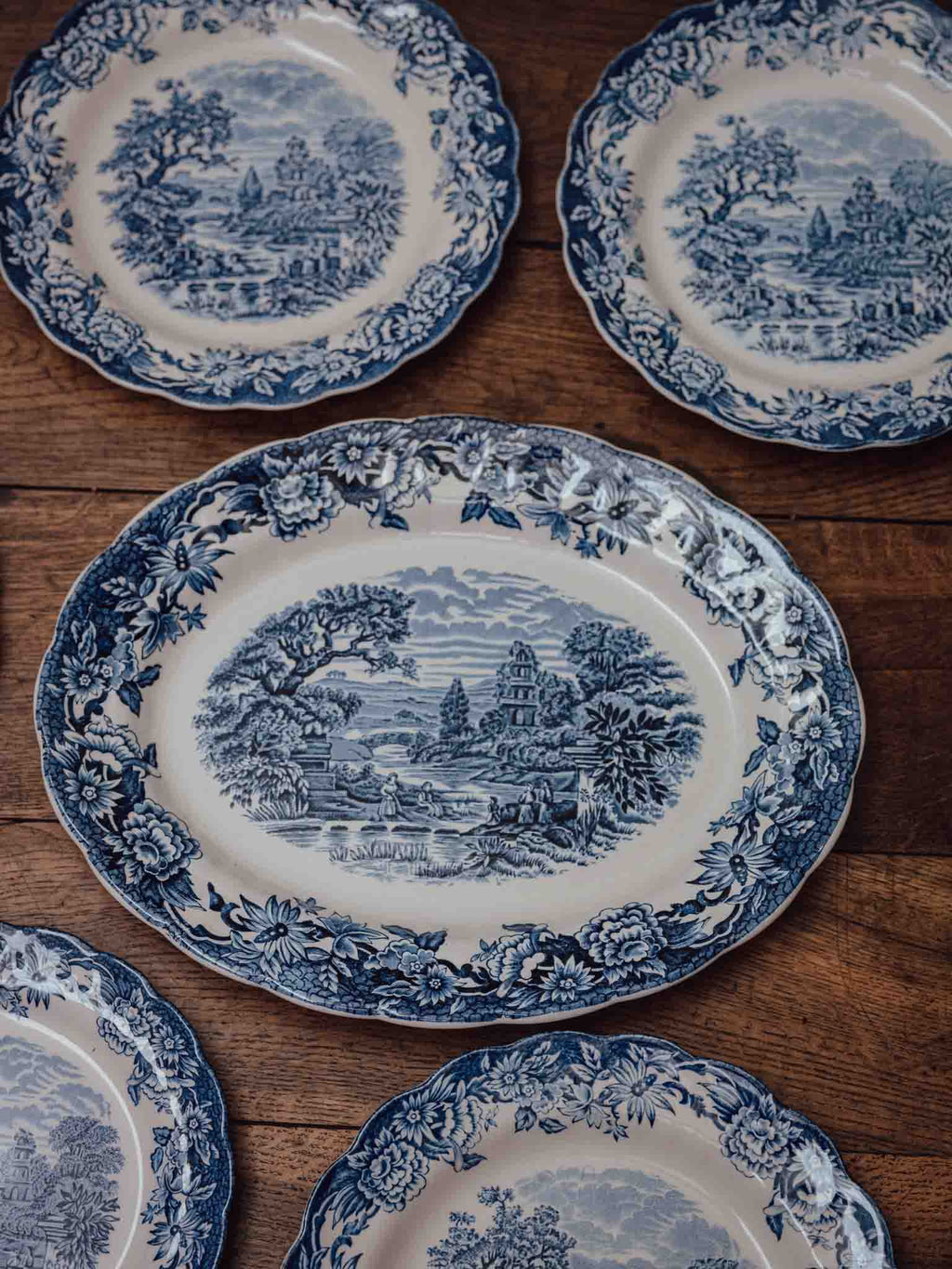 Ridgway Woburn Blue and White Side Plate