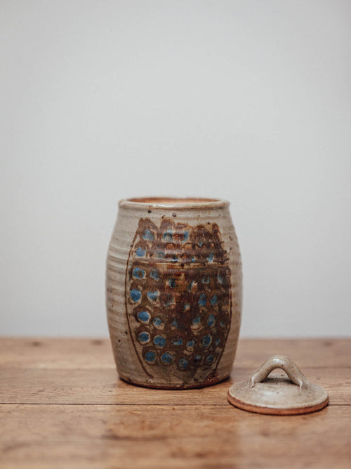 Studio Pottery Lidded Stoneware Jar