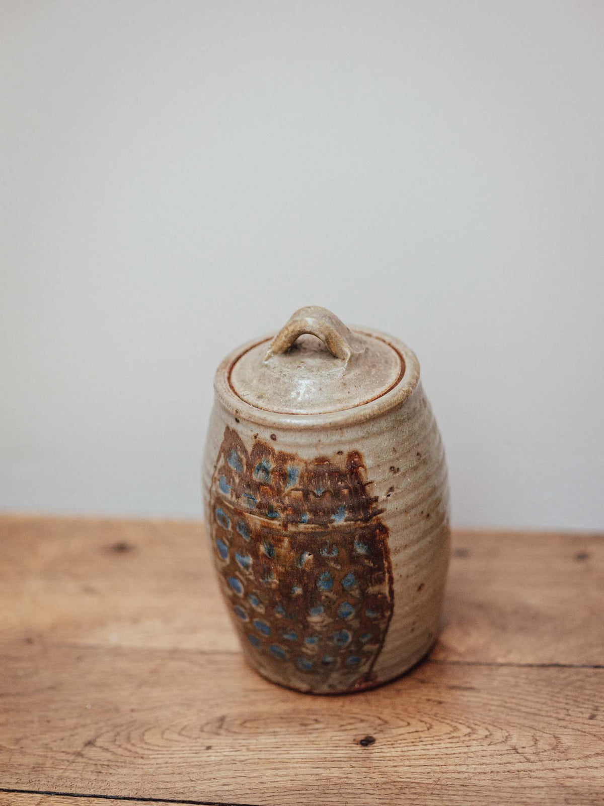 Studio Pottery Lidded Stoneware Jar