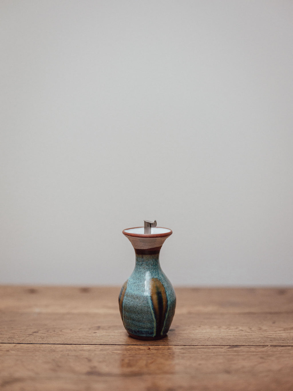 Hand Thrown Studio Pottery Oil Bottle